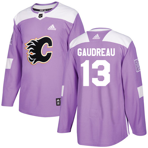 Adidas Flames #13 Johnny Gaudreau Purple Authentic Fights Cancer Stitched Youth NHL Jersey Adidas Flames #13 Johnny Gaudreau Purple Authentic Fights Cancer Stitched Youth NHL Jersey