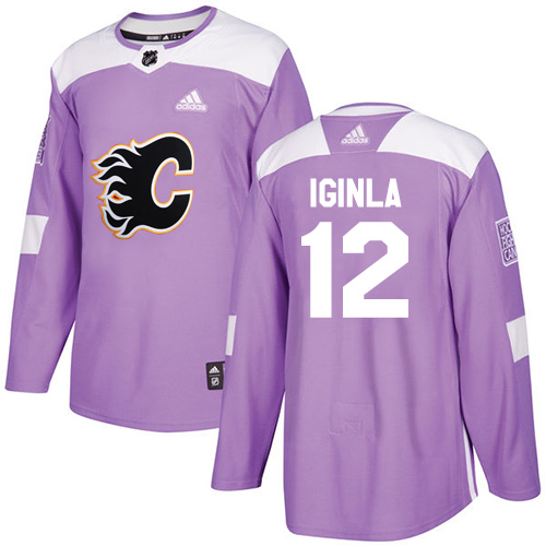 Adidas Flames #12 Jarome Iginla Purple Authentic Fights Cancer Stitched Youth NHL Jersey Adidas Flames #12 Jarome Iginla Purple Authentic Fights Cancer Stitched Youth NHL Jersey