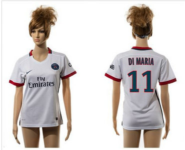 Women Paris Saint-Germain #11 Di Maria Away Soccer Club Jersey