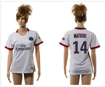 Women Paris Saint-Germain #14 Matuidi Away Soccer Club Jersey