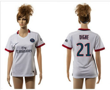 Women Paris Saint-Germain #21 Digne Away Soccer Club Jersey
