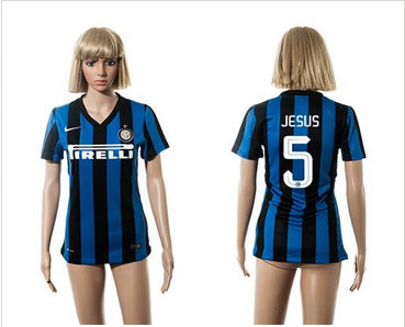 Women Inter Milan #5 Jesus Home Soccer Club Jersey