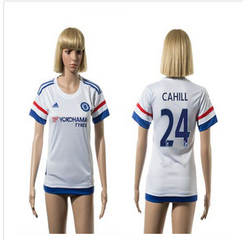 Women Chelsea #24 Cahill Away Soccer Club Jersey