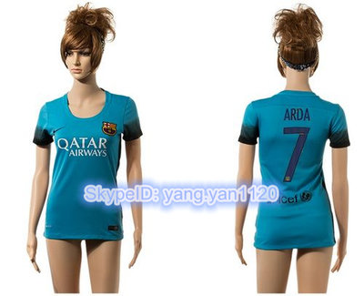 Women's Barcelona #7 Arda Blue Soccer Club Jersey