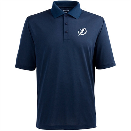 Tampa Bay Lightning Antigua Pique Xtra-Lite Polo - Navy Tampa Bay Lightning Antigua Pique Xtra-Lite Polo - Navy