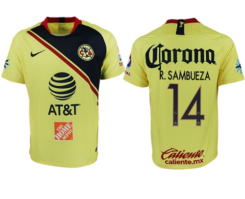 America #14 R.Sambueza Home Soccer Club Jersey - 副本