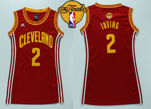 Cavaliers #2 Kyrie Irving Red The Finals Patch Women's Dress Stitched NBA Jersey Cavaliers #2 Kyrie Irving Red The Finals Patch Women's Dress Stitched NBA Jersey