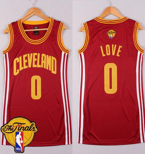 Cavaliers #0 Kevin Love Red The Finals Patch Women's Dress Stitched NBA Jersey Cavaliers #0 Kevin Love Red The Finals Patch Women's Dress Stitched NBA Jersey