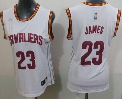 Cavaliers #23 LeBron James White Women's Home Stitched NBA Jersey Cavaliers #23 LeBron James White Women's Home Stitched NBA Jersey