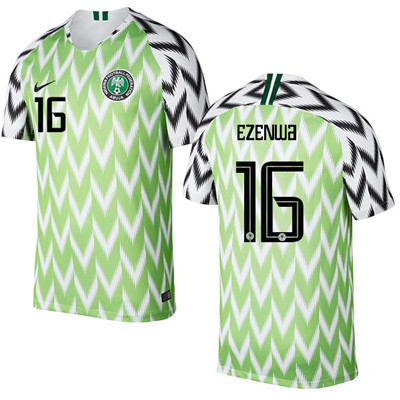 Nigeria #16 EZENWA Home Soccer Country Jersey