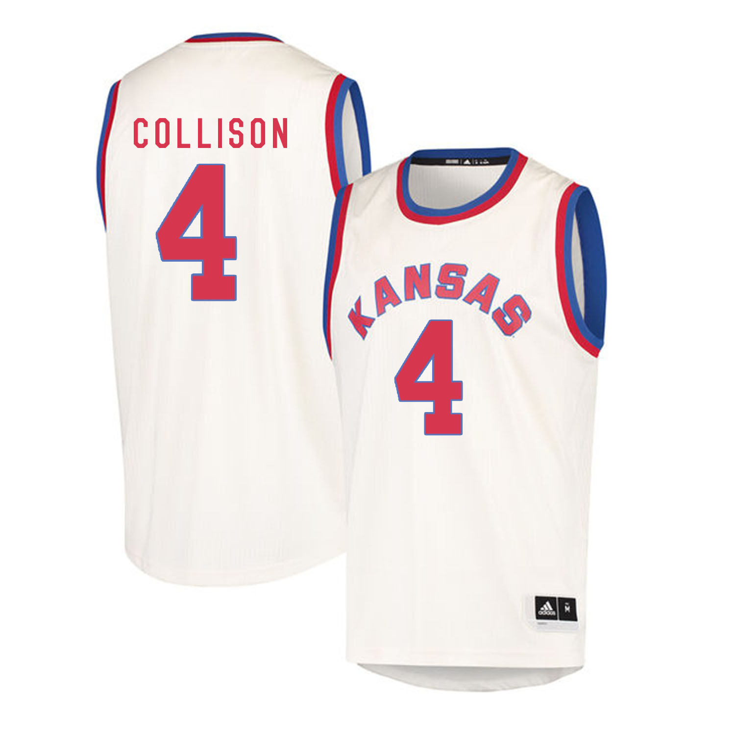 Kansas Jayhawks #4 Nick Collison Cream Throwback College Basketball Jersey Kansas Jayhawks #4 Nick Collison Cream Throwback College Basketball Jersey