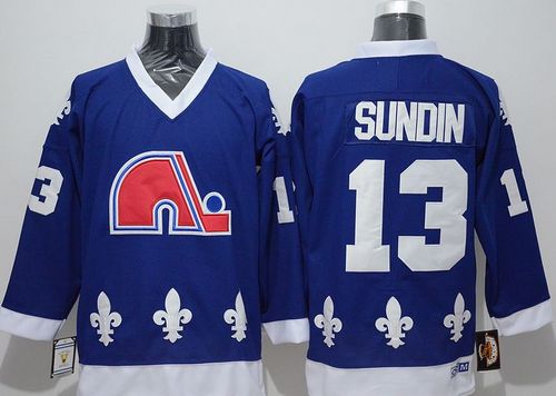 Nordiques #13 Mats Sundin Blue CCM Throwback Stitched NHL Jersey Nordiques #13 Mats Sundin Blue CCM Throwback Stitched NHL Jersey