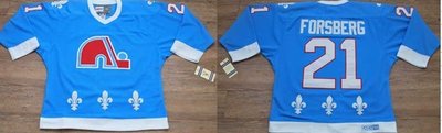 NHL Quebec Nordiques #21 Sky Blue Jersey