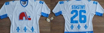 NHL Quebec Nordiques #26 STASTNY White Jersey
