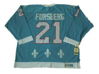NHL jerseys Quebec Nordiques 21 Forsberg light blue