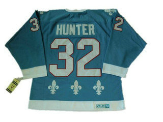 NHL jerseys Quebec Nordiques 32 HUNTER light blue