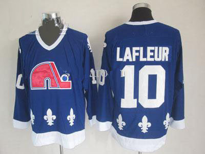 Quebec Nordiques Jerseys #10 Lafleur Blue Jersey