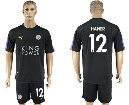 Leicester City #12 Hamer Black Goalkeeper Soccer Club Jersey Leicester City #12 Hamer Black Goalkeeper Soccer Club Jersey