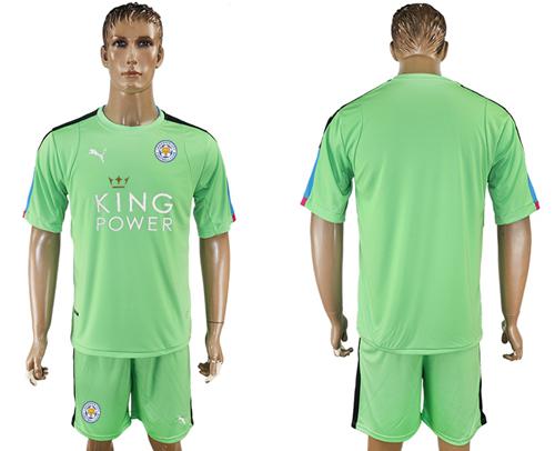 Leicester City Blank Green Goalkeeper Soccer Club Jersey Leicester City Blank Green Goalkeeper Soccer Club Jersey