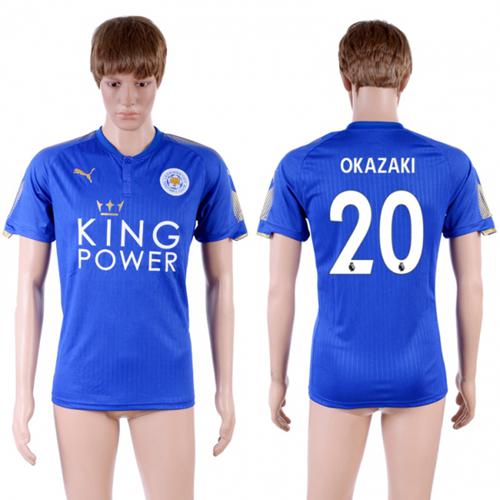 Leicester City #20 Okazaki Home Soccer Country Jersey Leicester City #20 Okazaki Home Soccer Country Jersey