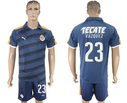 Guadalajara #23 Vazquez Away Soccer Club Jersey