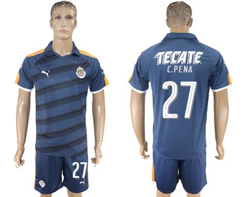 Guadalajara #27 C.Pena Away Soccer Club Jersey