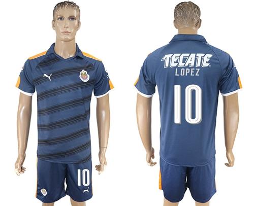 Guadalajara #10 Lopez Away Soccer Club Jersey