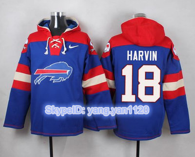 Nike Bills #18 Percy Harvin Royal Blue Player Pullover NFL Hoodie custom any name and any number Nike Bills #18 Percy Harvin Royal Blue Player Pullover NFL Hoodie custom any name and any number