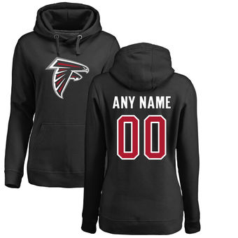Women's Atlanta Falcons Pro Line Black Any Name & Number Logo Personalized Pullover Hoodie Women's Atlanta Falcons Pro Line Black Any Name & Number Logo Personalized Pullover Hoodie