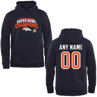 Men's Denver Broncos Navy Super Bowl 50 Champions Seam Personalized Pullover Hoodie Men's Denver Broncos Navy Super Bowl 50 Champions Seam Personalized Pullover Hoodie