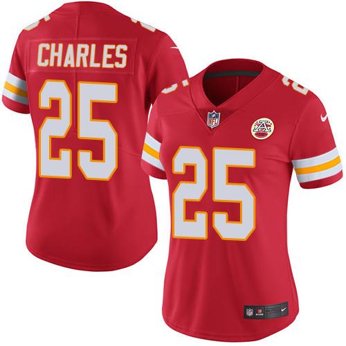 Nike Chiefs #25 Jamaal Charles Red Women's Stitched NFL Limited Rush Jersey Nike Chiefs #25 Jamaal Charles Red Women's Stitched NFL Limited Rush Jersey