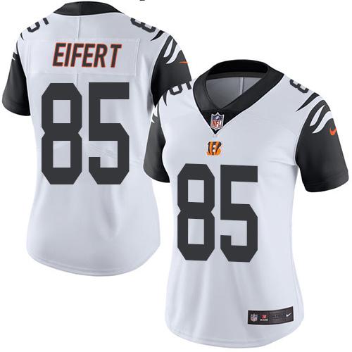 Nike Bengals #85 Tyler Eifert White Women's Stitched NFL Limited Rush Jersey Nike Bengals #85 Tyler Eifert White Women's Stitched NFL Limited Rush Jersey