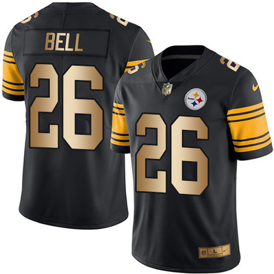 Nike Steelers #26 Le'Veon Bell Black Men's Stitched NFL Limited Gold Rush Jersey Nike Steelers #26 Le'Veon Bell Black Men's Stitched NFL Limited Gold Rush Jersey