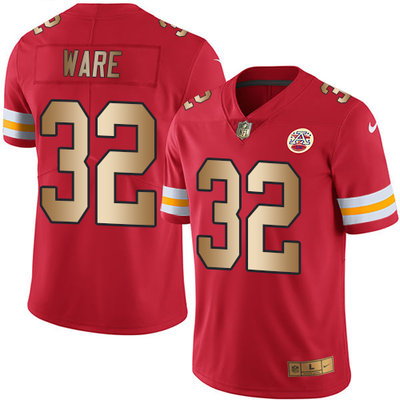 Nike Chiefs #32 Spencer Ware Red Men's Stitched NFL Limited Gold Rush Jersey Nike Chiefs #32 Spencer Ware Red Men's Stitched NFL Limited Gold Rush Jersey
