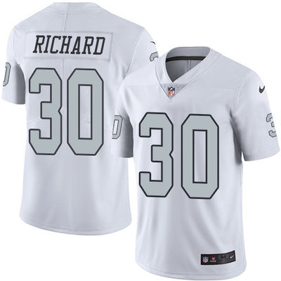 Nike Raiders #30 Jalen Richard White Men's Stitched NFL Limited Rush Jersey Nike Raiders #30 Jalen Richard White Men's Stitched NFL Limited Rush Jersey