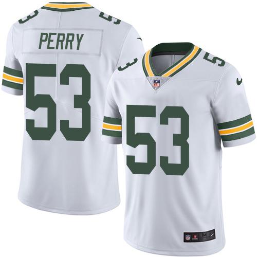 Nike Packers #53 Nick Perry White Men's Stitched NFL Limited Rush Jersey Nike Packers #53 Nick Perry White Men's Stitched NFL Limited Rush Jersey