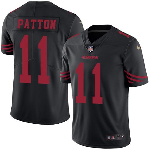 Nike 49ers #11 Quinton Patton Black Men's Stitched NFL Limited Rush Jersey Nike 49ers #11 Quinton Patton Black Men's Stitched NFL Limited Rush Jersey
