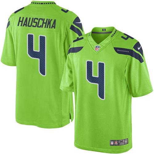 Nike Seahawks #4 Steven Hauschka Green Men's Stitched NFL Limited Rush Jersey Nike Seahawks #4 Steven Hauschka Green Men's Stitched NFL Limited Rush Jersey