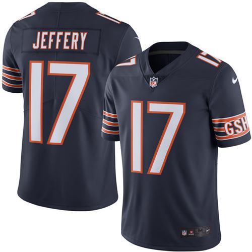 Nike Bears #17 Alshon Jeffery Navy Blue Men's Stitched NFL Limited Rush Jersey Nike Bears #17 Alshon Jeffery Navy Blue Men's Stitched NFL Limited Rush Jersey