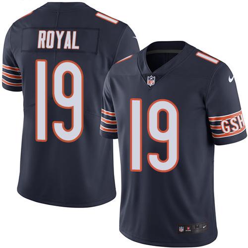 Nike Bears #19 Eddie Royal Navy Blue Men's Stitched NFL Limited Rush Jersey Nike Bears #19 Eddie Royal Navy Blue Men's Stitched NFL Limited Rush Jersey