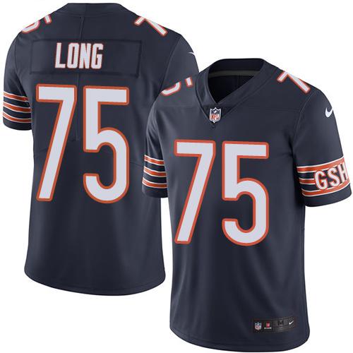 Nike Bears #75 Kyle Long Navy Blue Men's Stitched NFL Limited Rush Jersey Nike Bears #75 Kyle Long Navy Blue Men's Stitched NFL Limited Rush Jersey