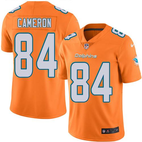 Nike Dolphins #84 Jordan Cameron Orange Men's Stitched NFL Limited Rush Jersey Nike Dolphins #84 Jordan Cameron Orange Men's Stitched NFL Limited Rush Jersey
