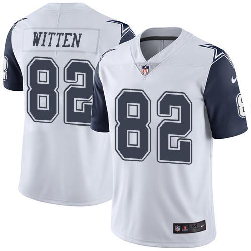 Nike Cowboys #82 Jason Witten White Men's Stitched NFL Limited Rush Jersey Nike Cowboys #82 Jason Witten White Men's Stitched NFL Limited Rush Jersey
