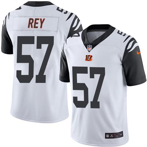 Nike Bengals #57 Vincent Rey White Men's Stitched NFL Limited Rush Jersey Nike Bengals #57 Vincent Rey White Men's Stitched NFL Limited Rush Jersey