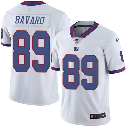 Nike Giants #89 Mark Bavaro White Men's Stitched NFL Limited Rush Jersey Nike Giants #89 Mark Bavaro White Men's Stitched NFL Limited Rush Jersey
