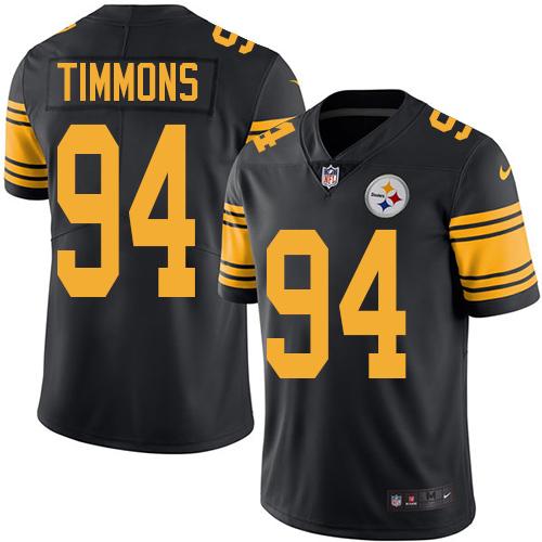Nike Steelers #94 Lawrence Timmons Black Men's Stitched NFL Limited Rush Jersey Nike Steelers #94 Lawrence Timmons Black Men's Stitched NFL Limited Rush Jersey