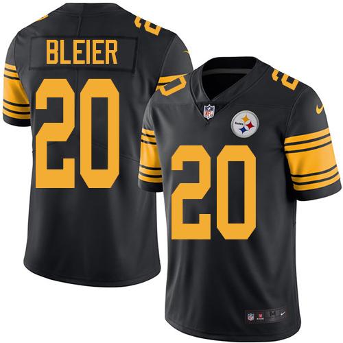 Nike Steelers #20 Rocky Bleier Black Men's Stitched NFL Limited Rush Jersey Nike Steelers #20 Rocky Bleier Black Men's Stitched NFL Limited Rush Jersey