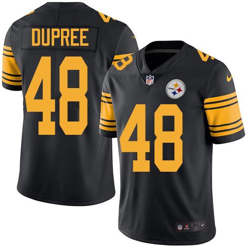 Nike Steelers #48 Bud Dupree Black Men's Stitched NFL Limited Rush Jersey Nike Steelers #48 Bud Dupree Black Men's Stitched NFL Limited Rush Jersey