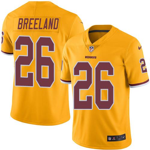 Nike Redskins #26 Bashaud Breeland Gold Men's Stitched NFL Limited Rush Jersey Nike Redskins #26 Bashaud Breeland Gold Men's Stitched NFL Limited Rush Jersey