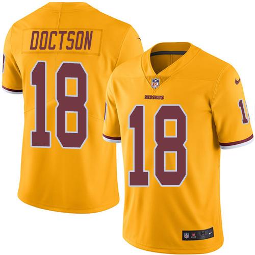 Nike Redskins #18 Josh Doctson Gold Men's Stitched NFL Limited Rush Jersey Nike Redskins #18 Josh Doctson Gold Men's Stitched NFL Limited Rush Jersey